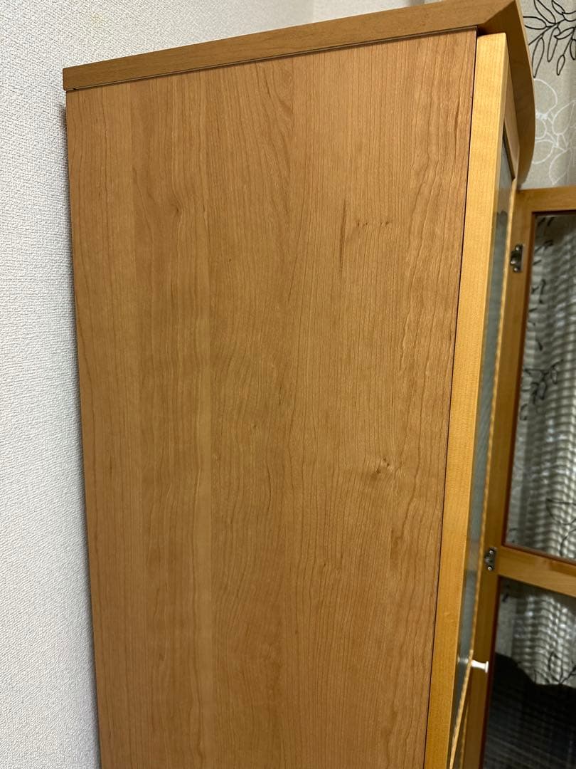 木製ガラス扉付き本棚 木製ラック　頼める便　ガラスキャビネット　おしゃれ