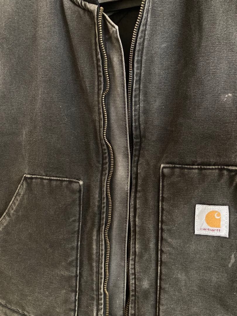 Carhartt カーハート　ダックベスト　ブラック　フェード　XL
