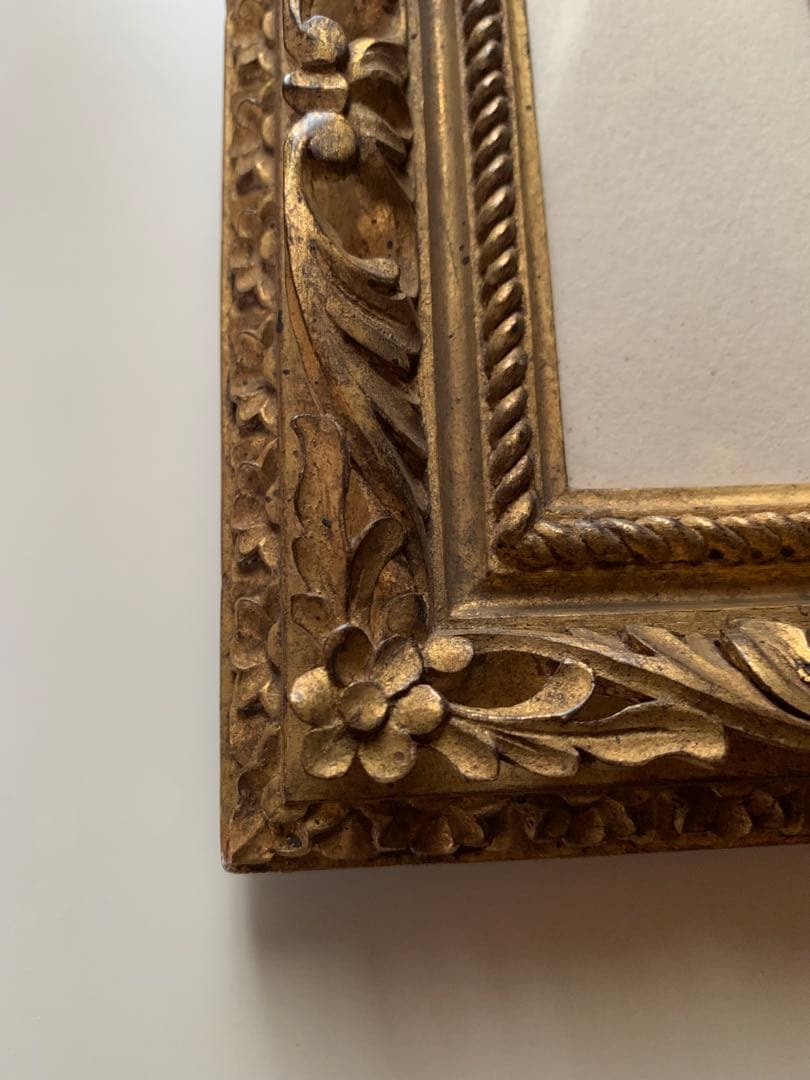 フランスアンティーク　1911年ジュリア・バルテ写真サイン入り豪華額装2点セット