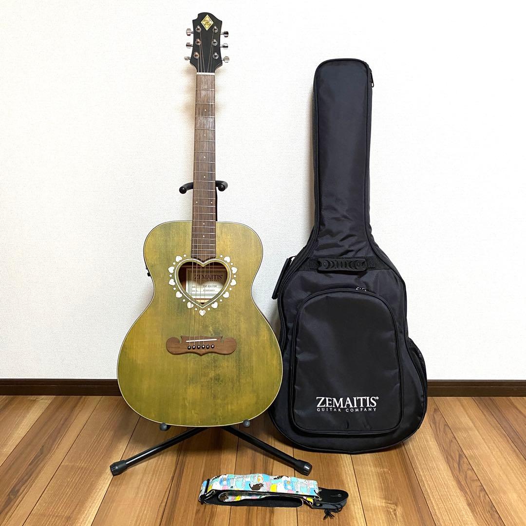 【美品】ZEMAITIS ゼマイティス CAF-80H-FGR エレアコ ギター
