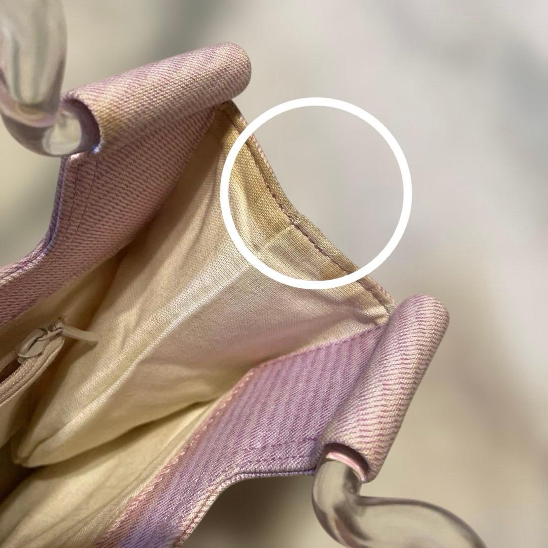 極希少❗️レア　courrèges クリアハンドル　ハンドバッグ　ピンク　ミニ