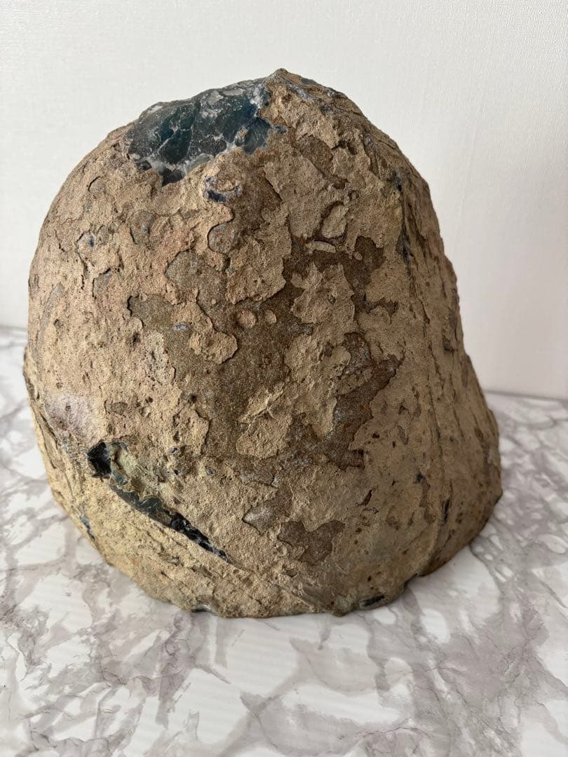 瑪瑙 ブルーメノウ 原石 インテリア　約9.6kg 約19.5✕24cm