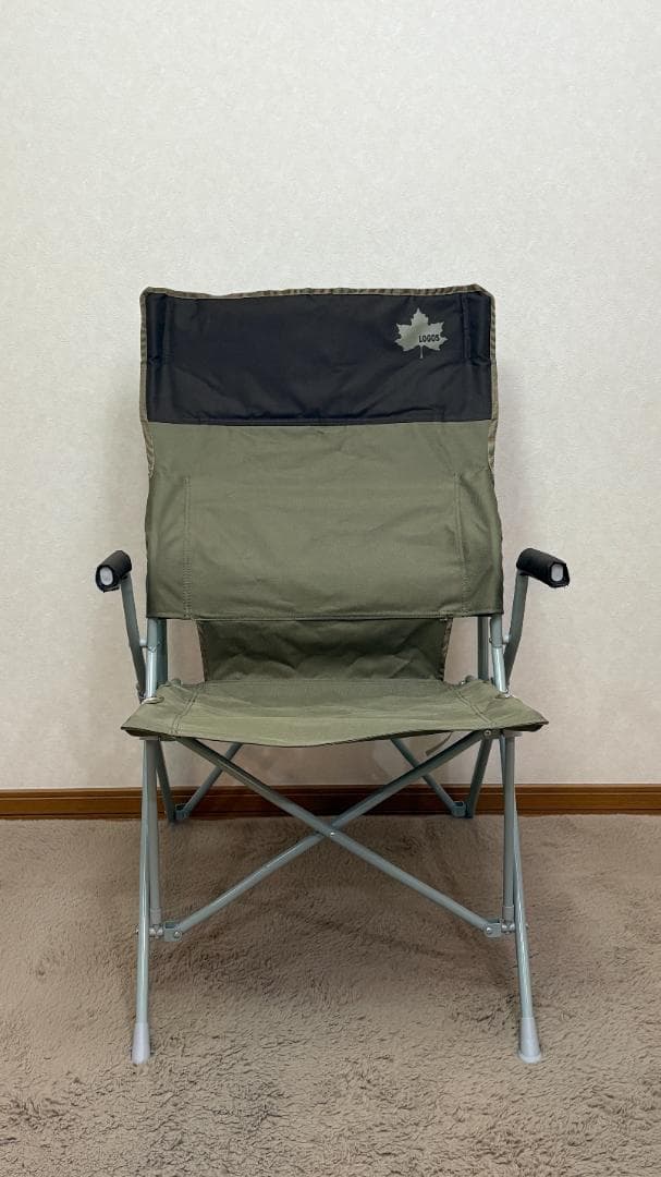 LOGOS life バックホールドチェア（ブラウン）×2脚