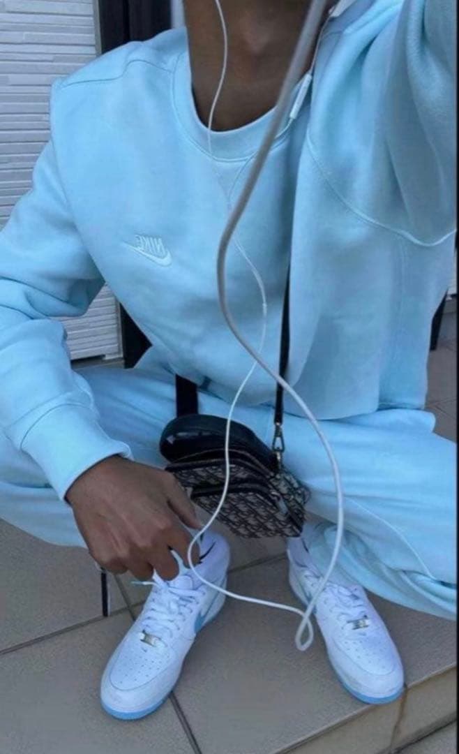 ナイキ　NIKE スウェット　セットアップ　上下 水色　レア　XL