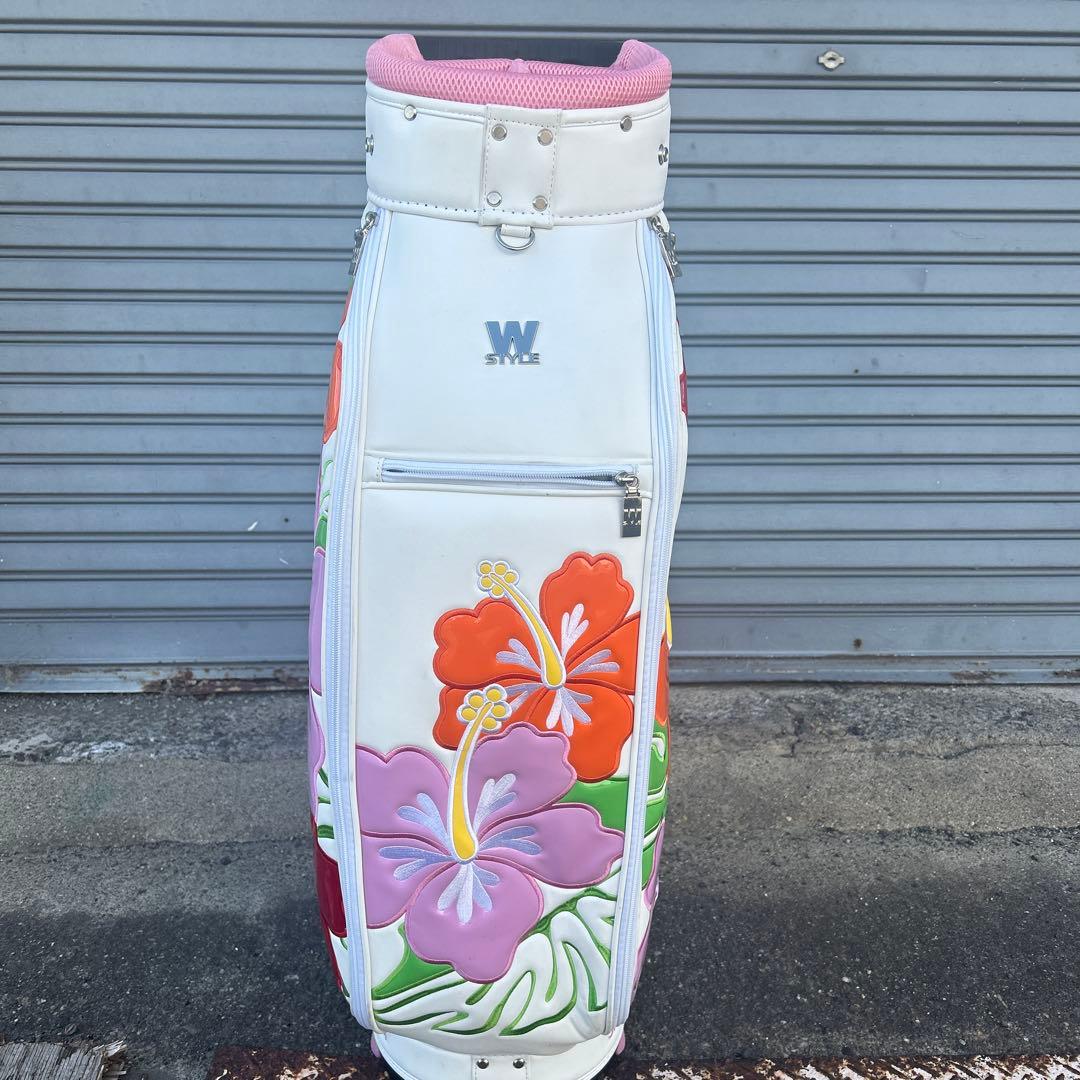 ウィンウィンハイビスカス柄 キャディバッグ