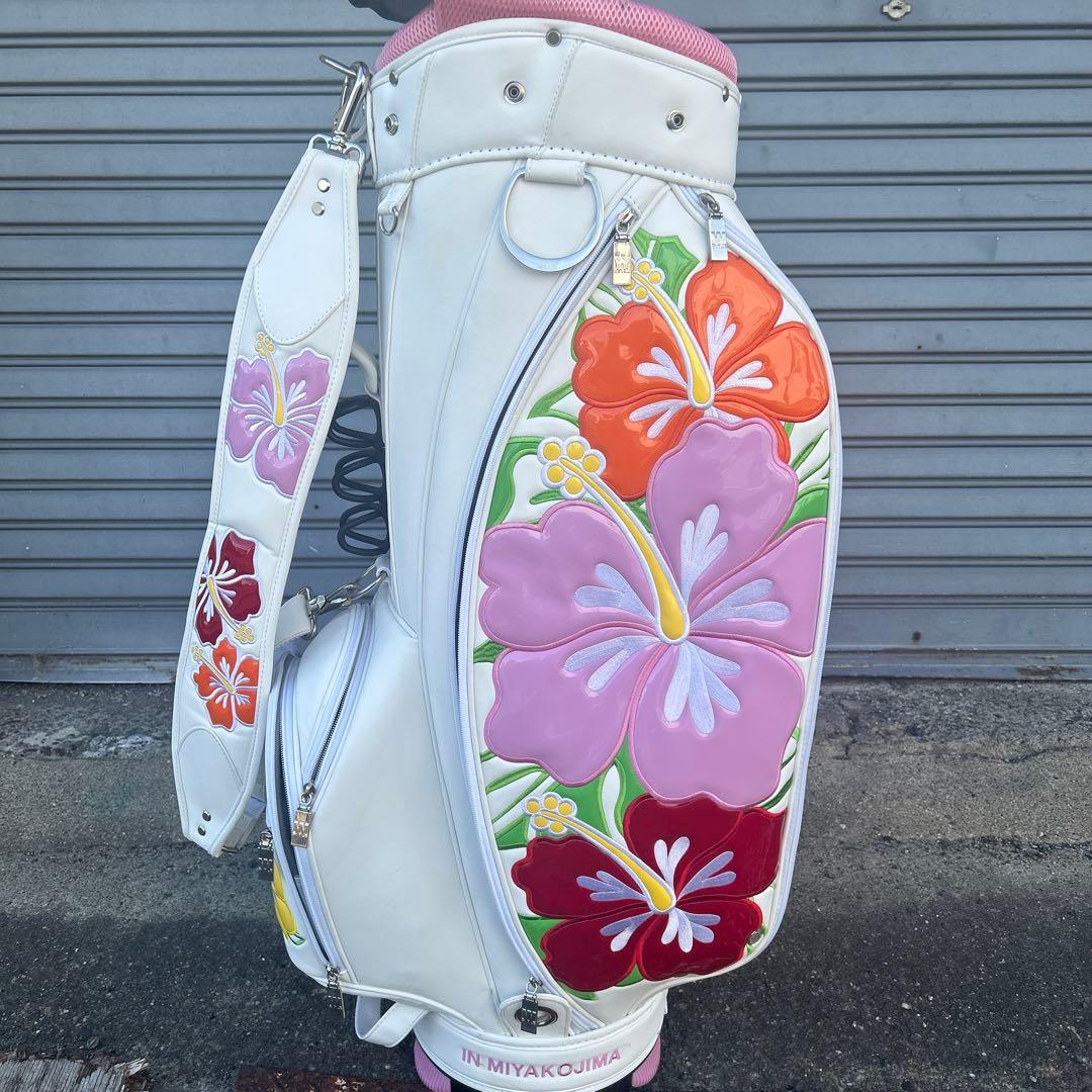 ウィンウィンハイビスカス柄 キャディバッグ