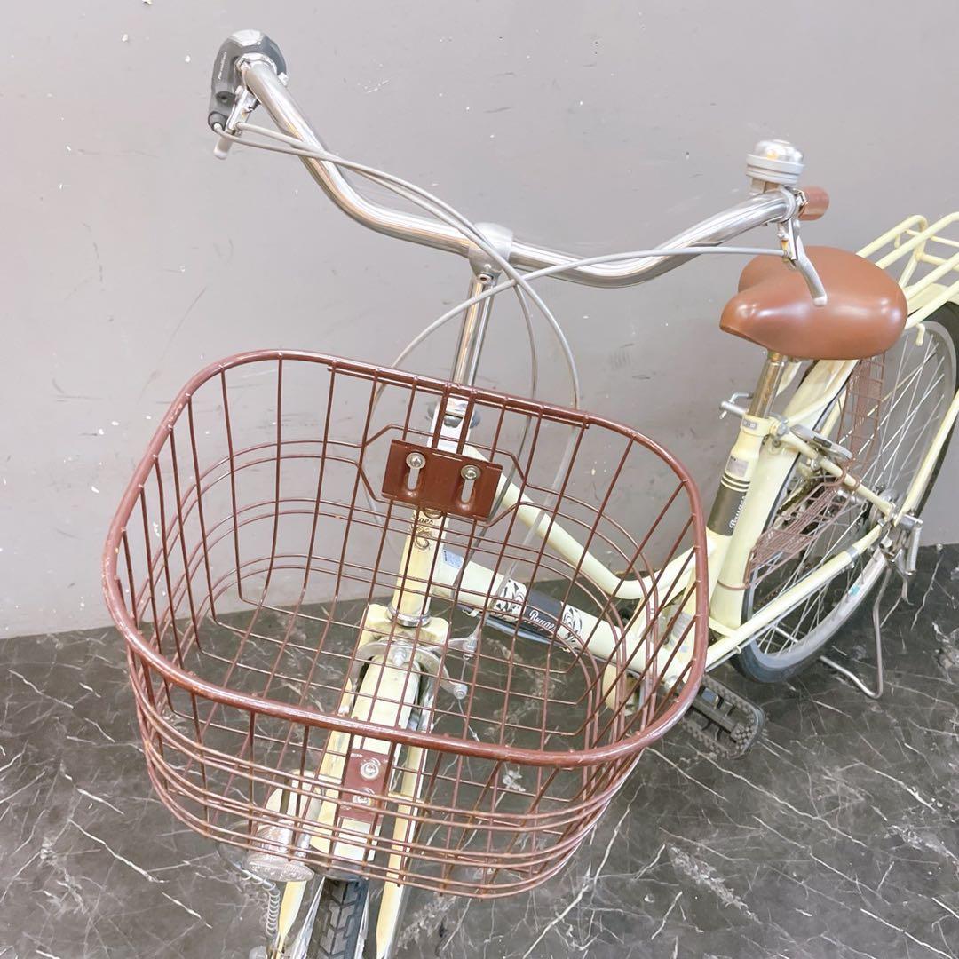 配送価格【980】《限定》一般車 ママチャリ Bruges クリーム 26インチ