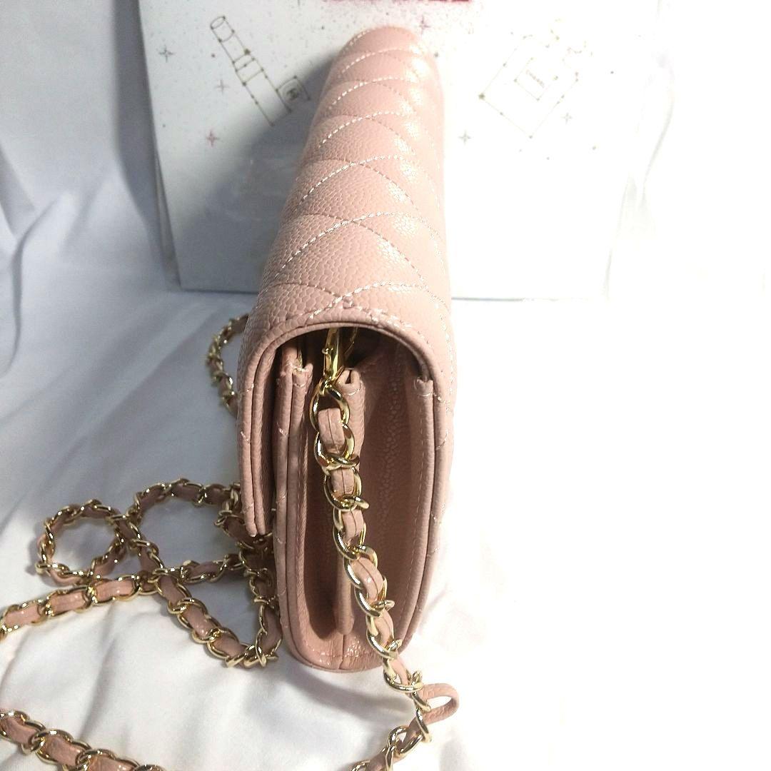 新品ピンクCHANELノベルティショルダーバックゴールドチェーンVIP限定