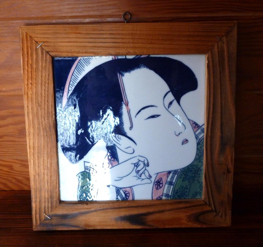 陶板額絵　浮世絵