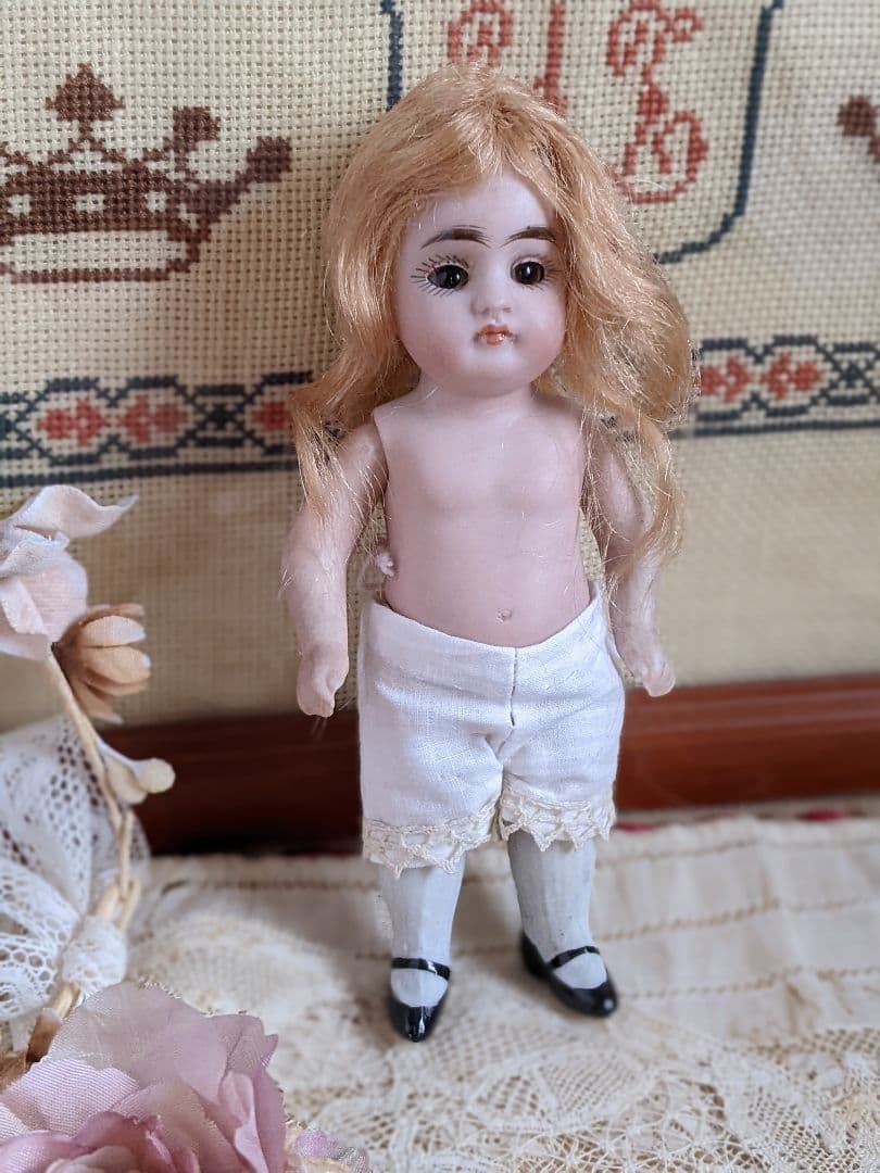 【m】アンティークビスクドール　ミニョネット　ケストナー　オールビスクドール