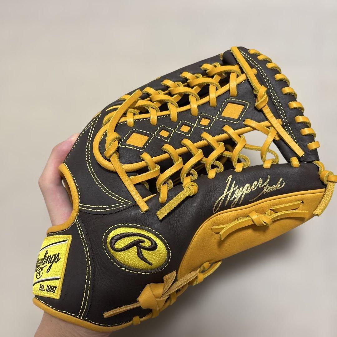 Rawlings Hyper Tech 軟式グローブ 黒/黄