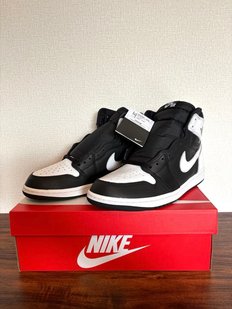 NIKE エアジョーダン1 レトロ ハイ OG ブラック ホワイト 28cm