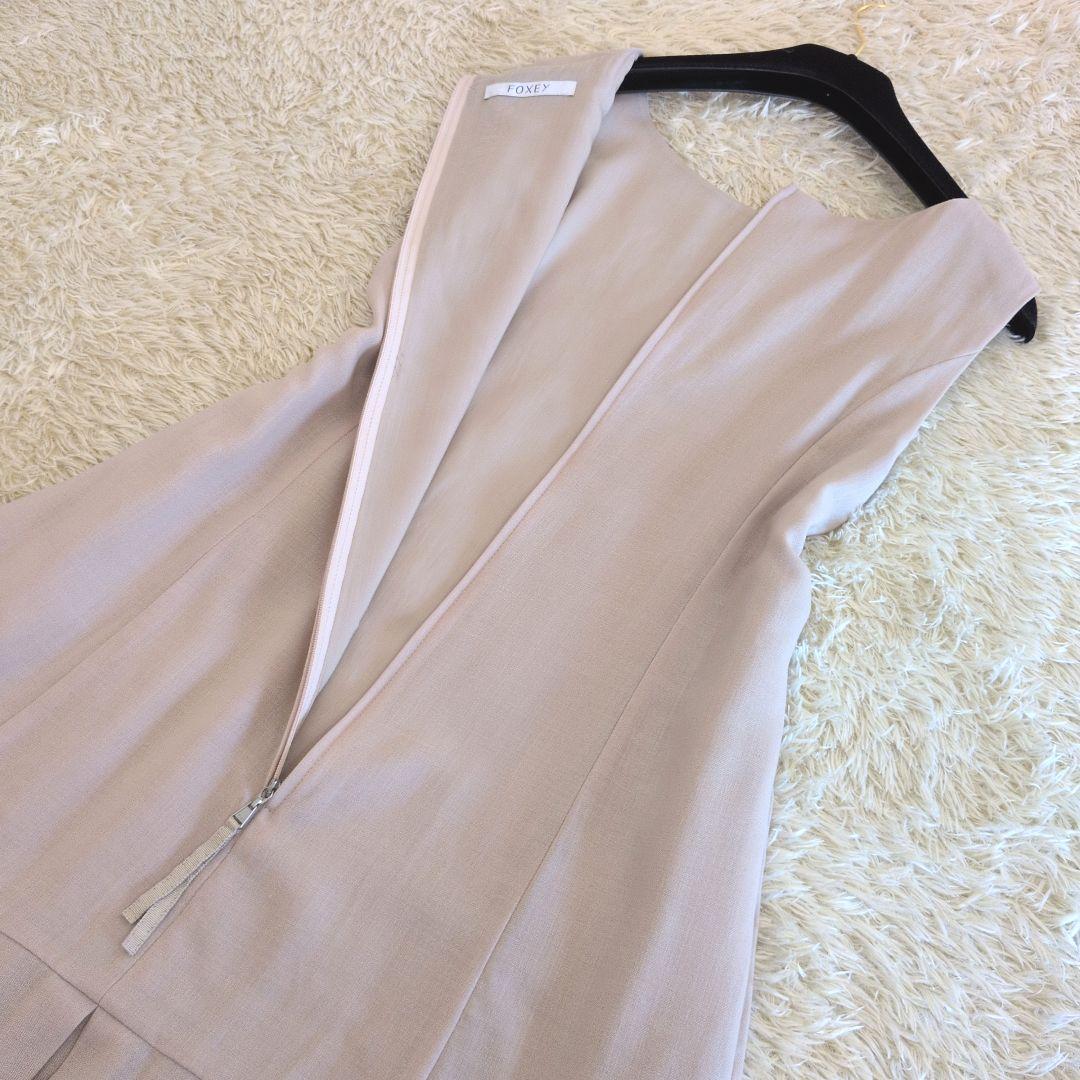 日本製★FOXEY　ノースリーブワンピース　フリル　40