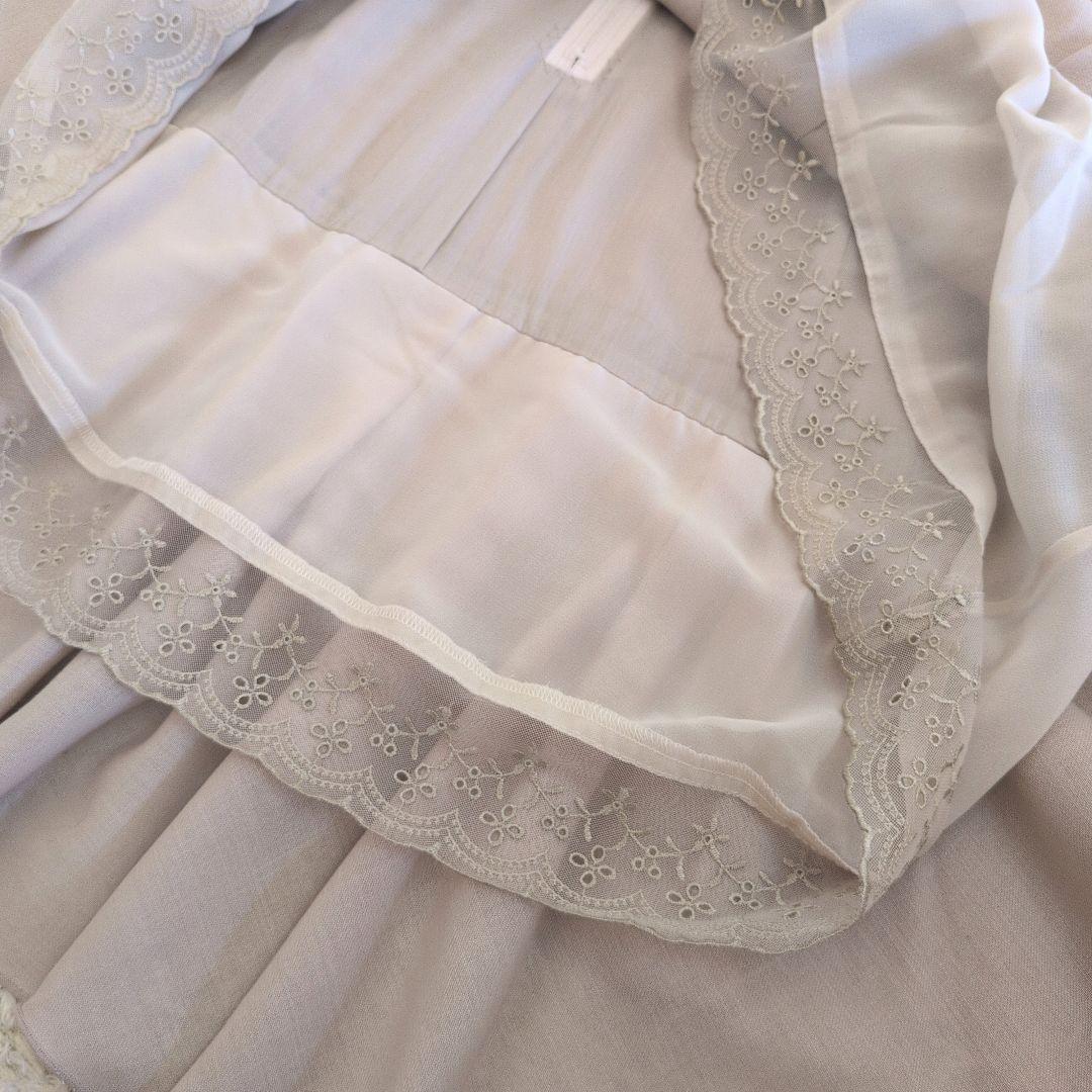 日本製★FOXEY　ノースリーブワンピース　フリル　40