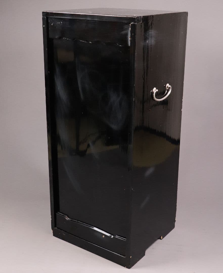 輪島塗 桐家紋 黒塗内朱塗 五段重 堅地布着 重箱 金蒔絵 木製 【MA357】