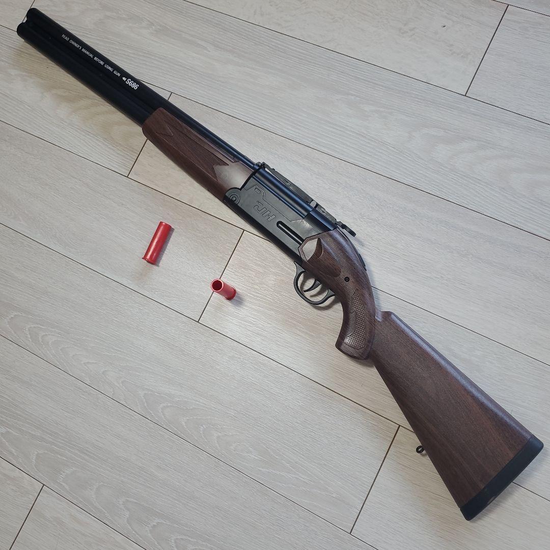 ショットガン風おもちゃ銃S686 エアガン 排莢再現 二連射