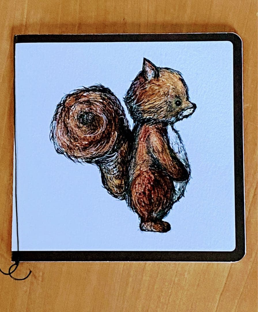 moriのえほん様　黄色スカーフのたぬき　ぬいぐるみ　ミニチュア　ハンドメイド