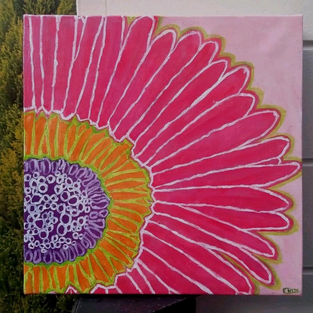 油絵　よっこ　スプリングフラワー　ボタニカルアート