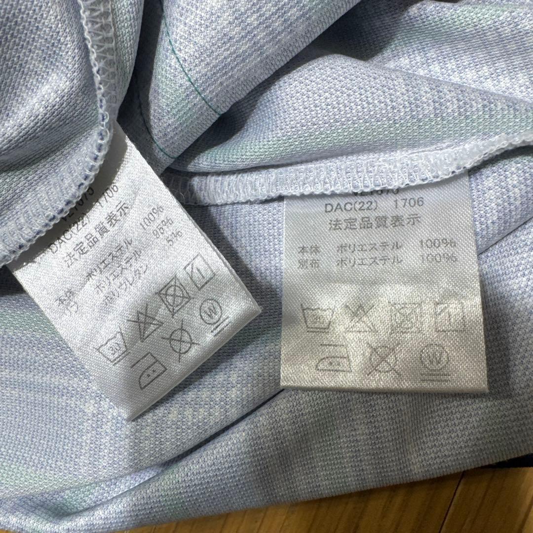 FILA テニスウェア3点セット 青緑チェック　Lサイズ