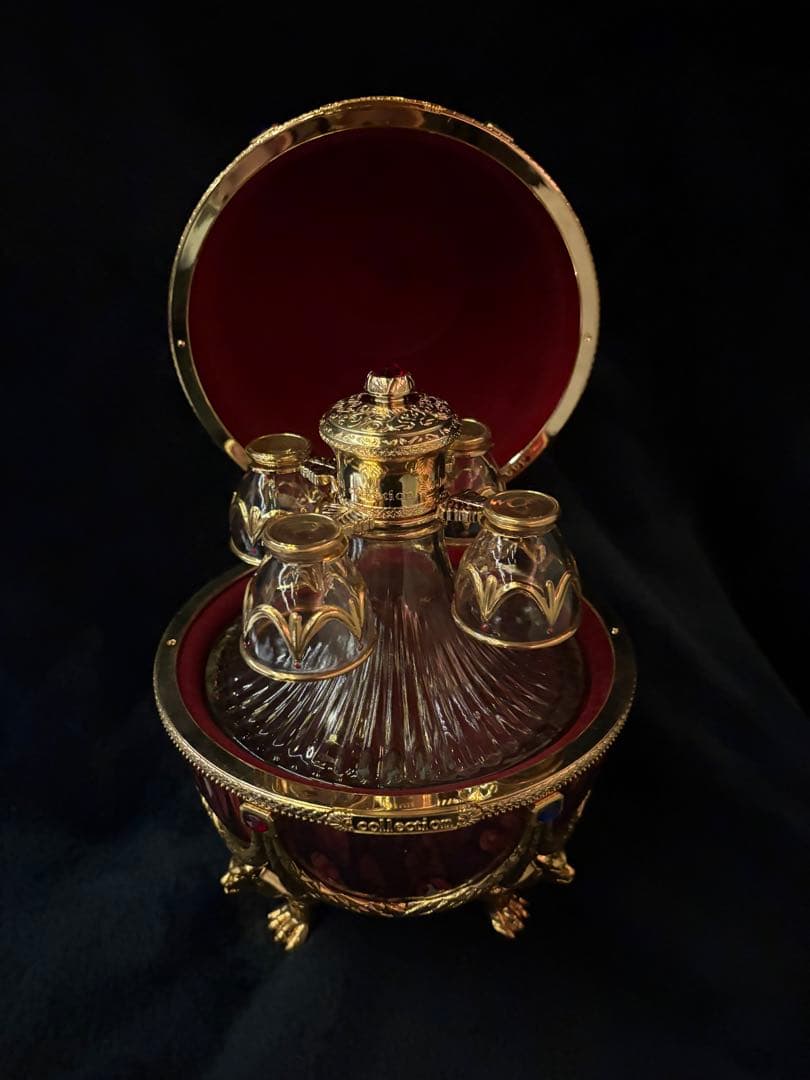 卵型装飾品 ガラス小瓶付き