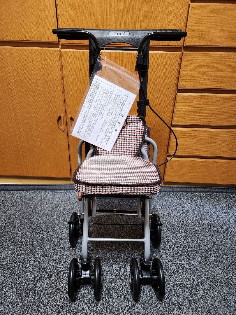 新品!TakaoF 折りたたみ式シルバーカー チェック柄