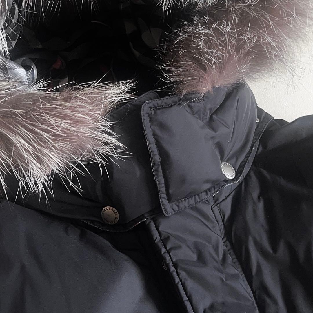 バーバリーブラックレーベルフォックスファーダウンジャケット