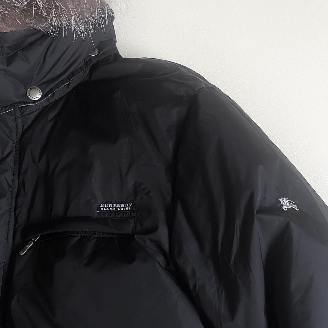 バーバリーブラックレーベルフォックスファーダウンジャケット