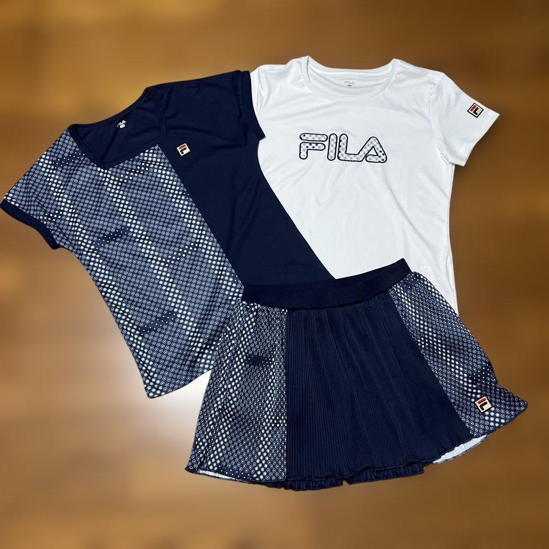 FILA ネイビー ドット柄　3点セット