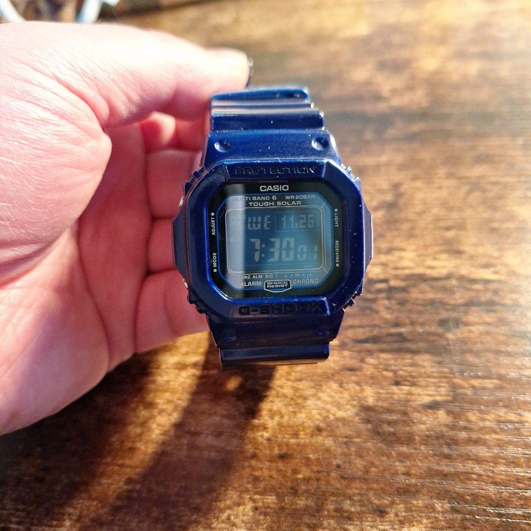 CASIO G-SHOCK ネイビー ソーラー腕時計
