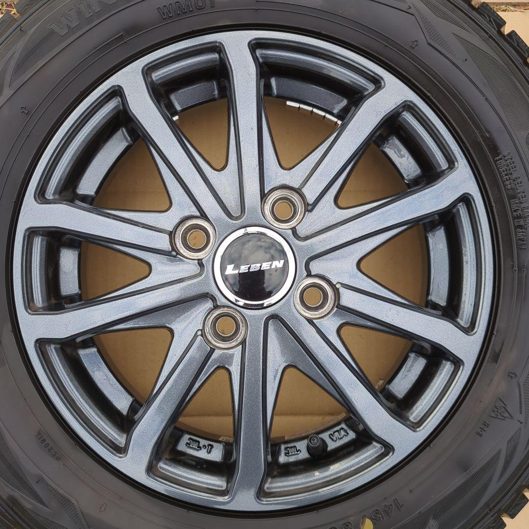 タント145/80R13 LEBEN 13インチ ホイールセット MAXXIS