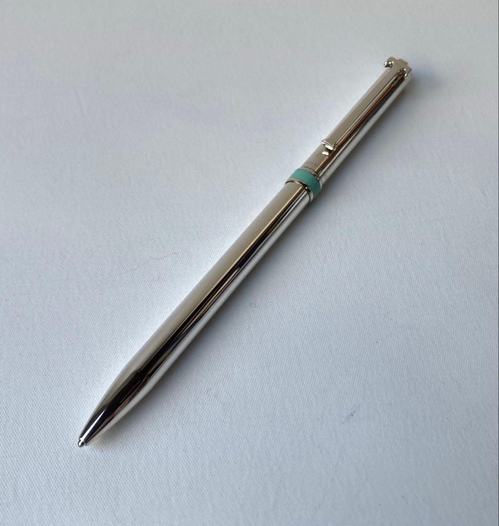 ティファニー　Tクリップ　ブルーバンド　スターリングシルバー　ボールペン　925