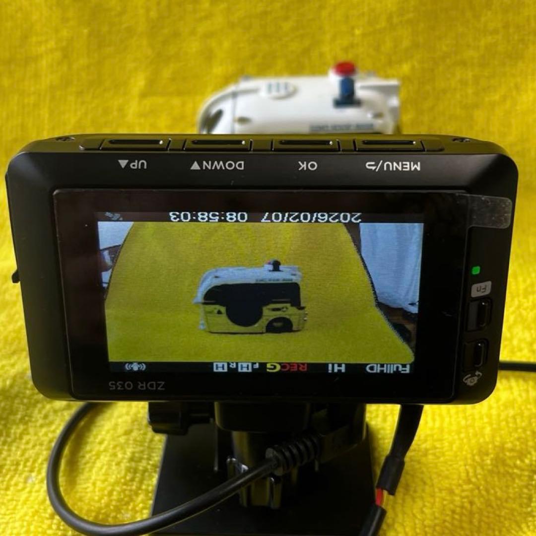【美品】コムテックドライブレコーダーZDR035 駐車監視ケーブル付き