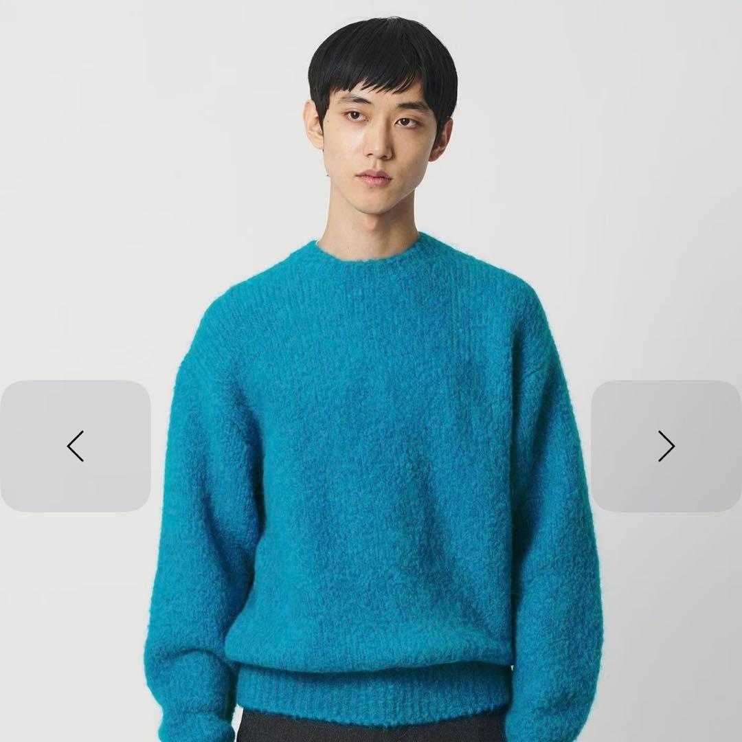 ＜H＞クラウディ アルパカ クルーネックニット