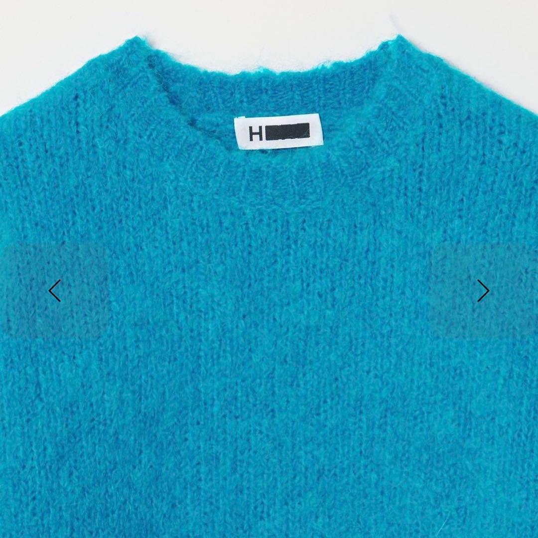 ＜H＞クラウディ アルパカ クルーネックニット