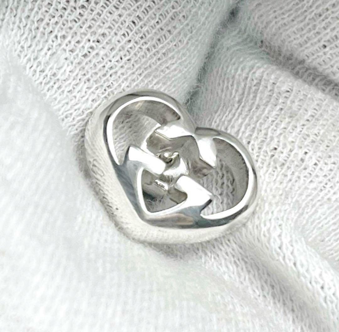 美品　GUCCI ハートインターロッキングピアス　片耳