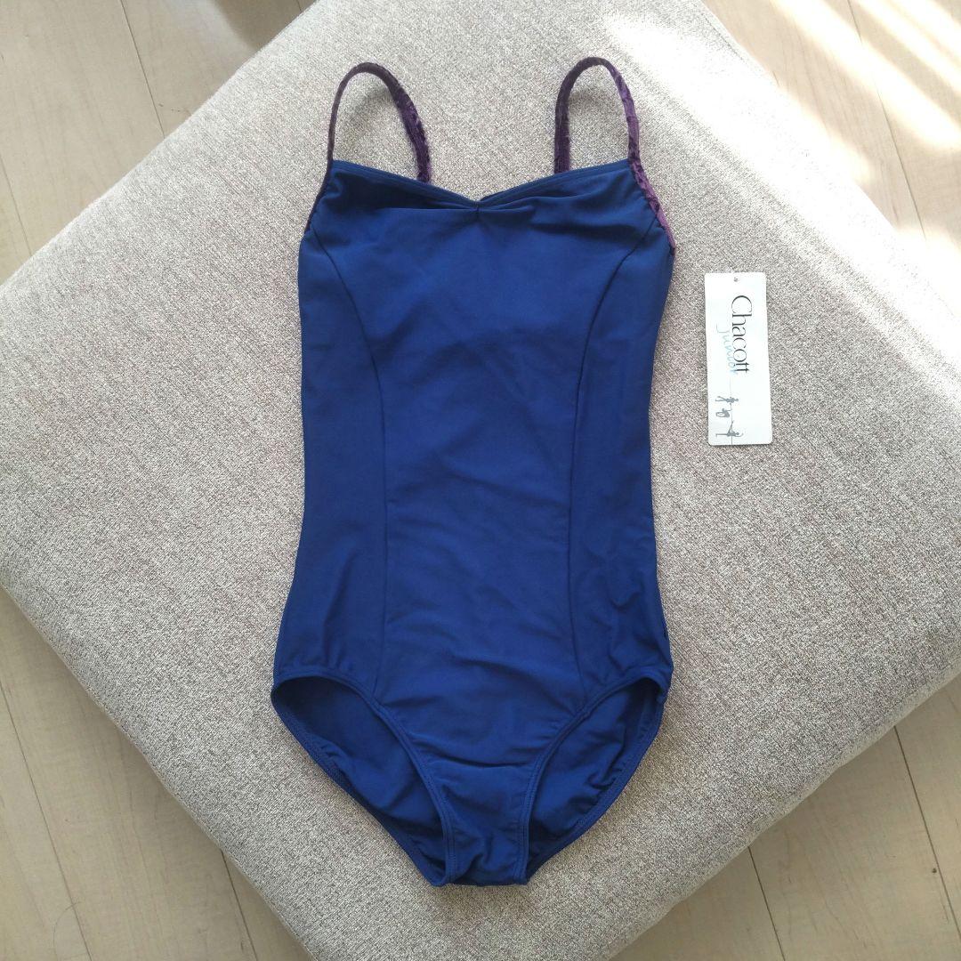 【新品タグ付】Chacott　チャコット　レオタード　青✕紫　ベロア　150