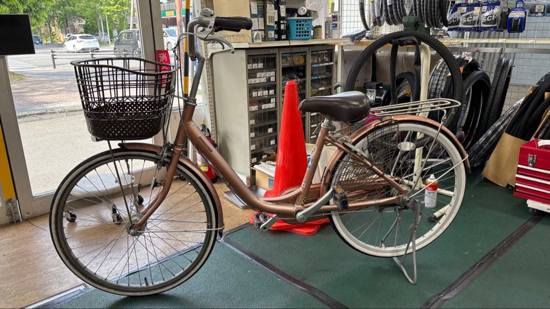 訳アリ ブリヂストン ママチャリ シティサイクル ピンク 24インチ 3段ギア