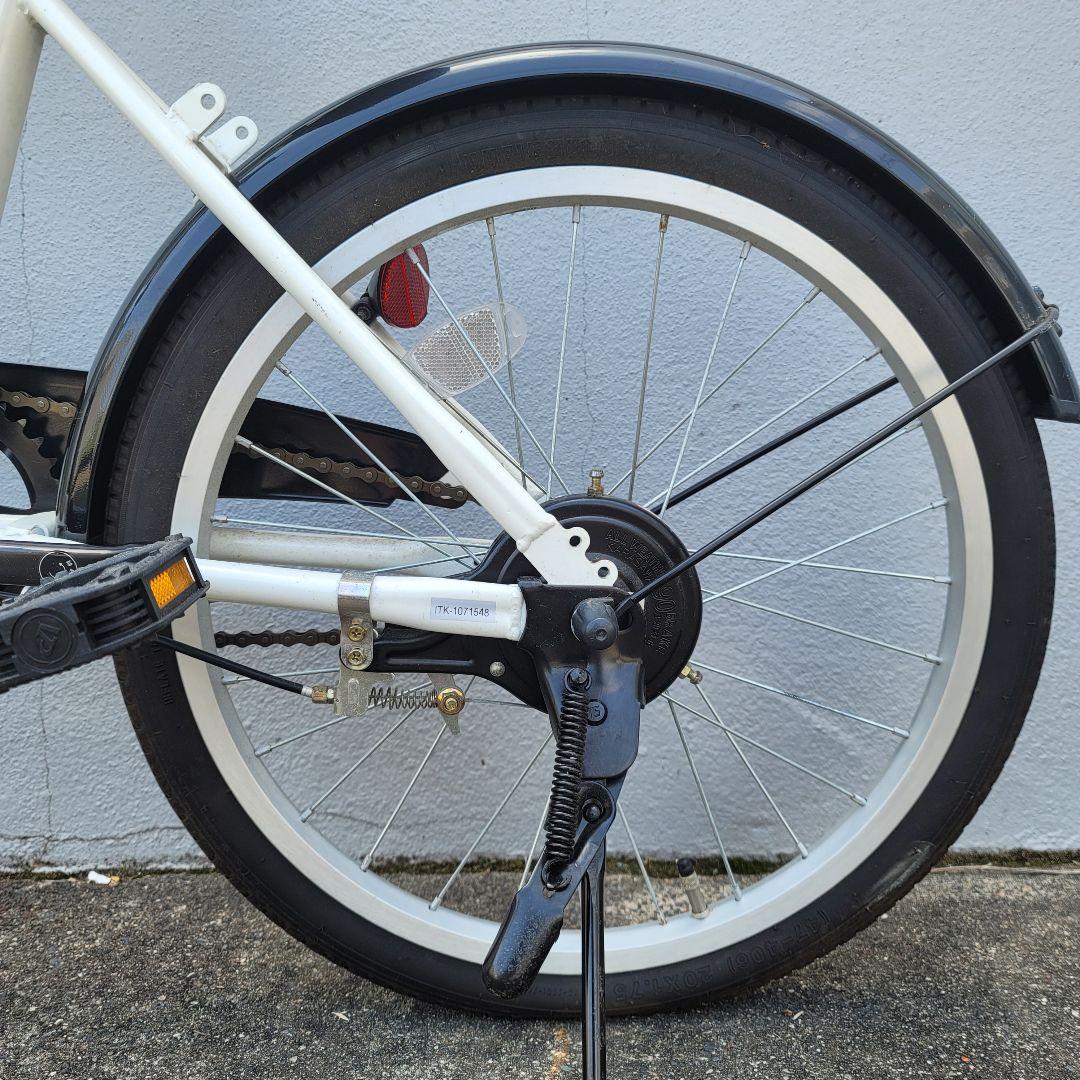 CANORO 20インチ 折りたたみ自転車 ホワイト