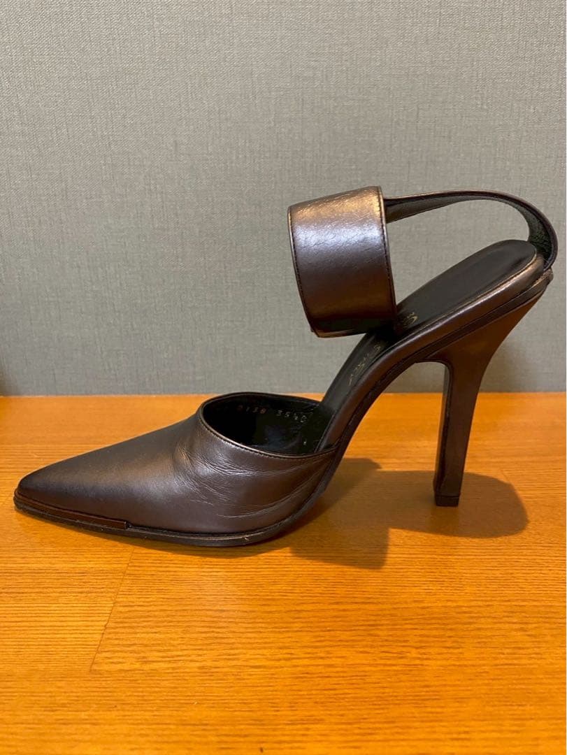 GUCCI グッチ　アンクルストラップ　ミュール　パンプス　ピンヒール