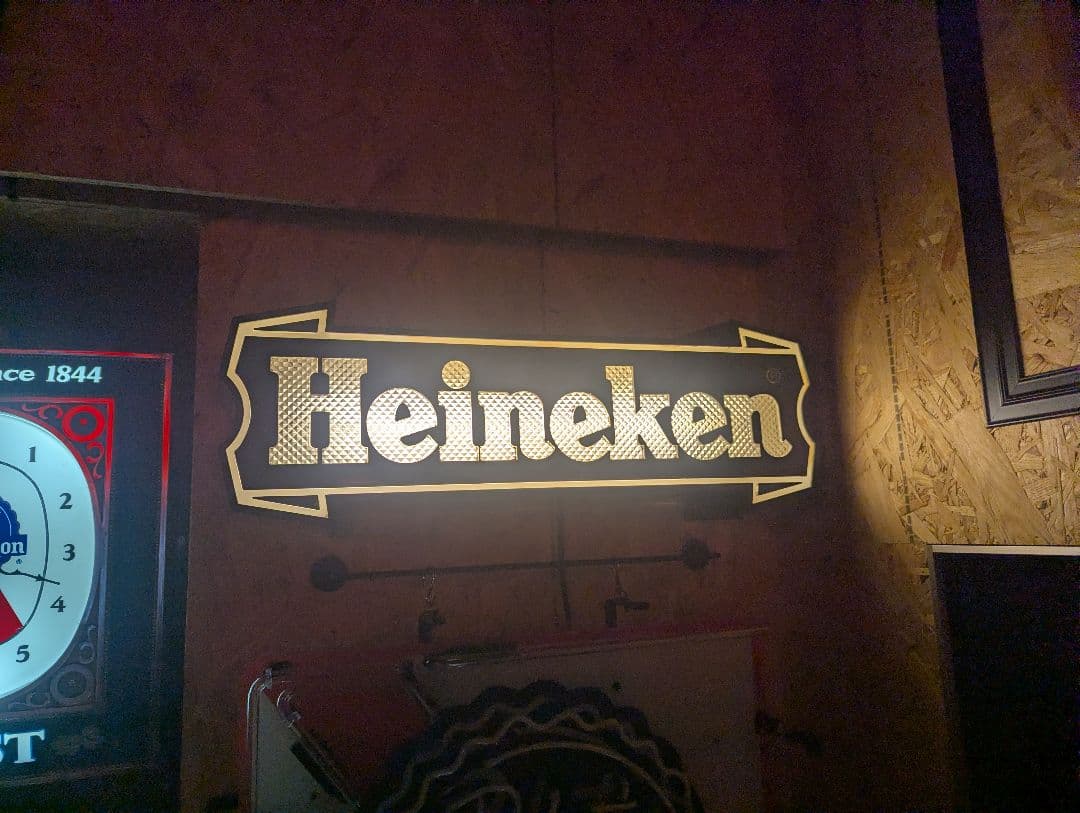Heineken　電飾看板　ビンテージ