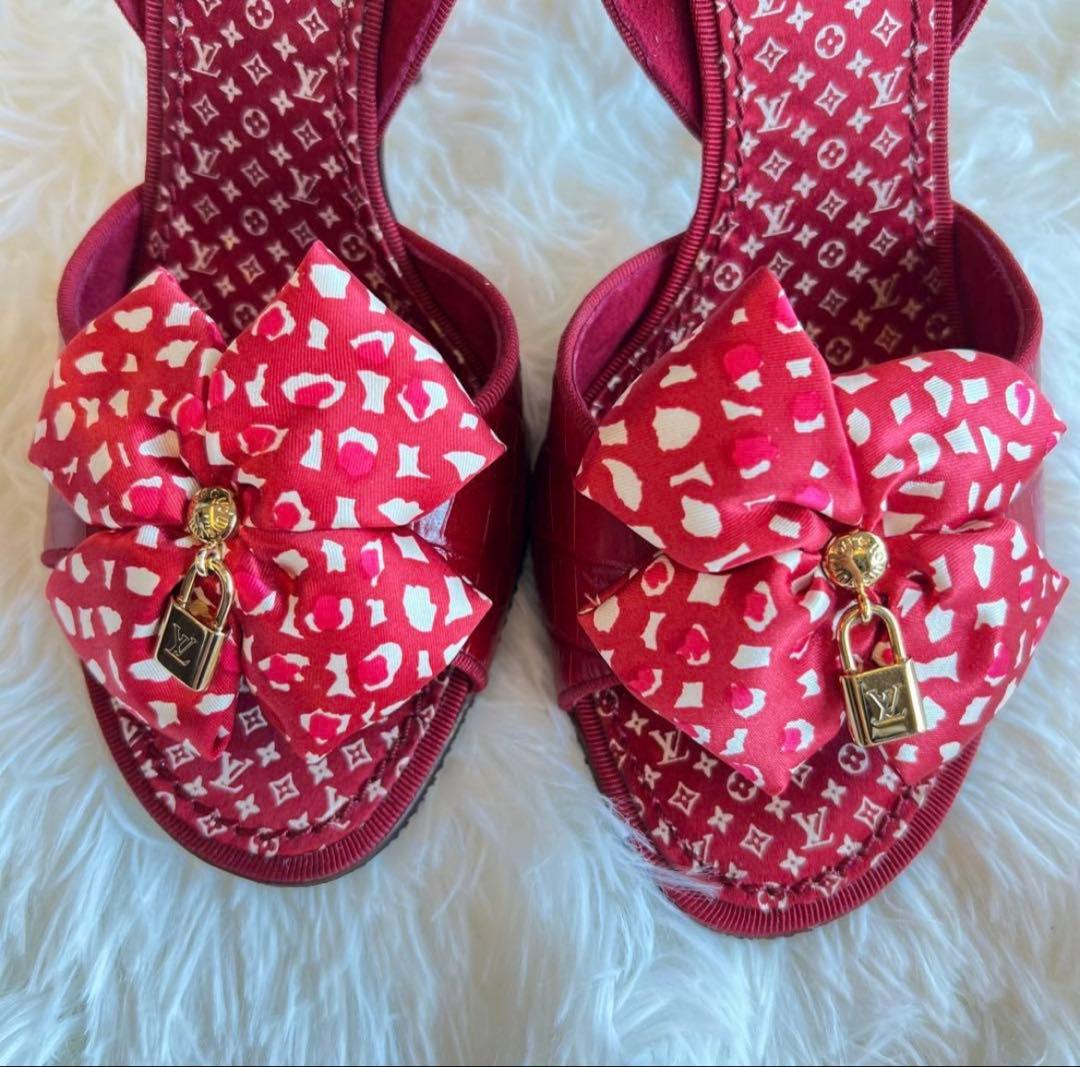ルイヴィトン サンダル　38 新品未使用　レッド　赤　半額以下