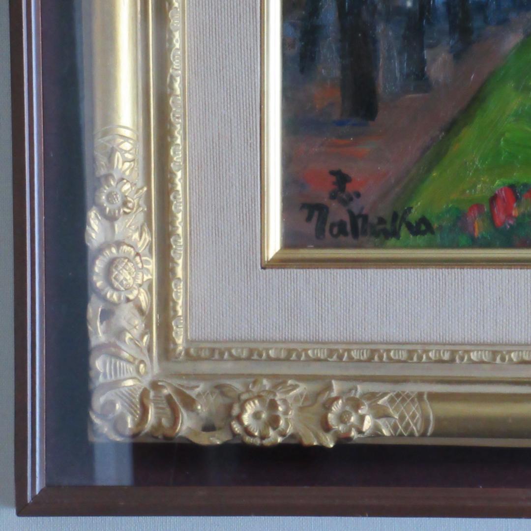 真作　田中忠雄「ルクセンブルグ秋色」F8号　神戸　北海道　宗教画 送料込