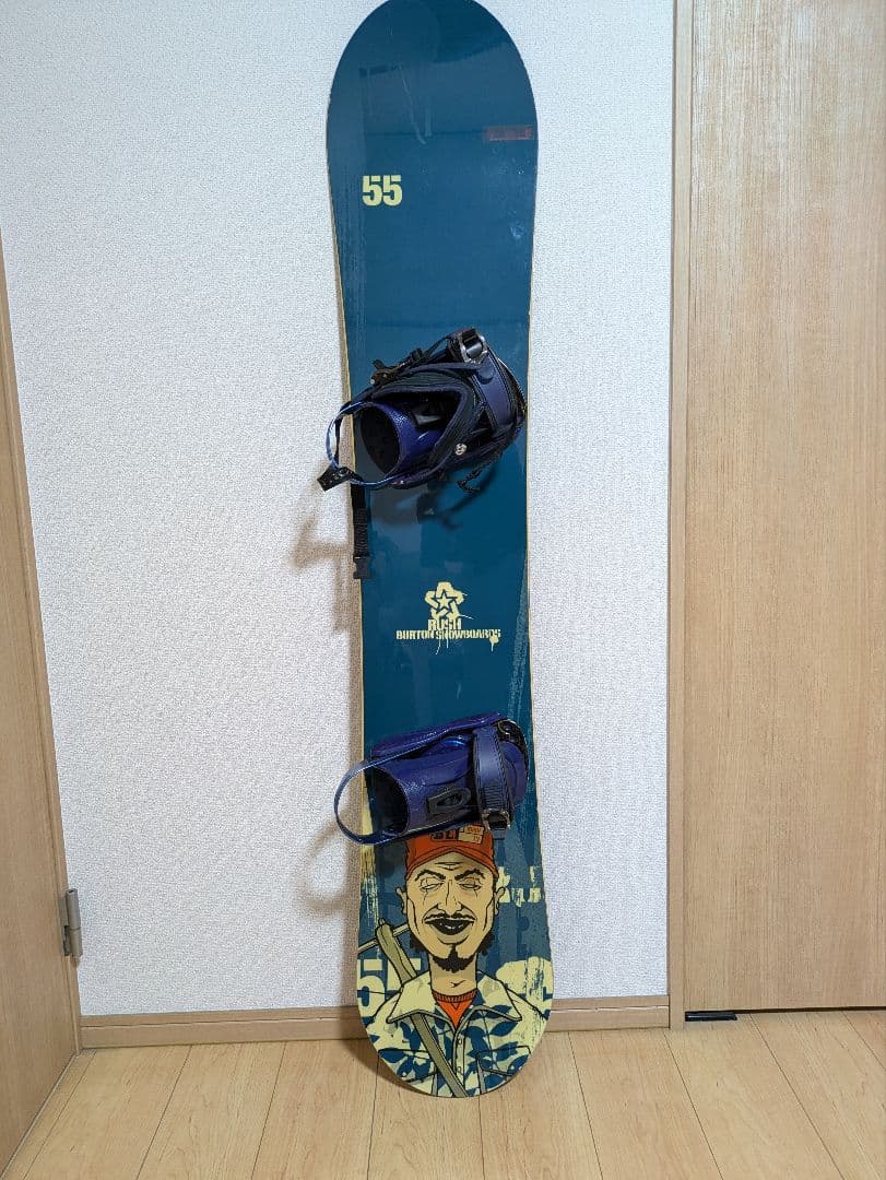 BURTON バートン　スノーボード 55 　 バインディング付　レア物