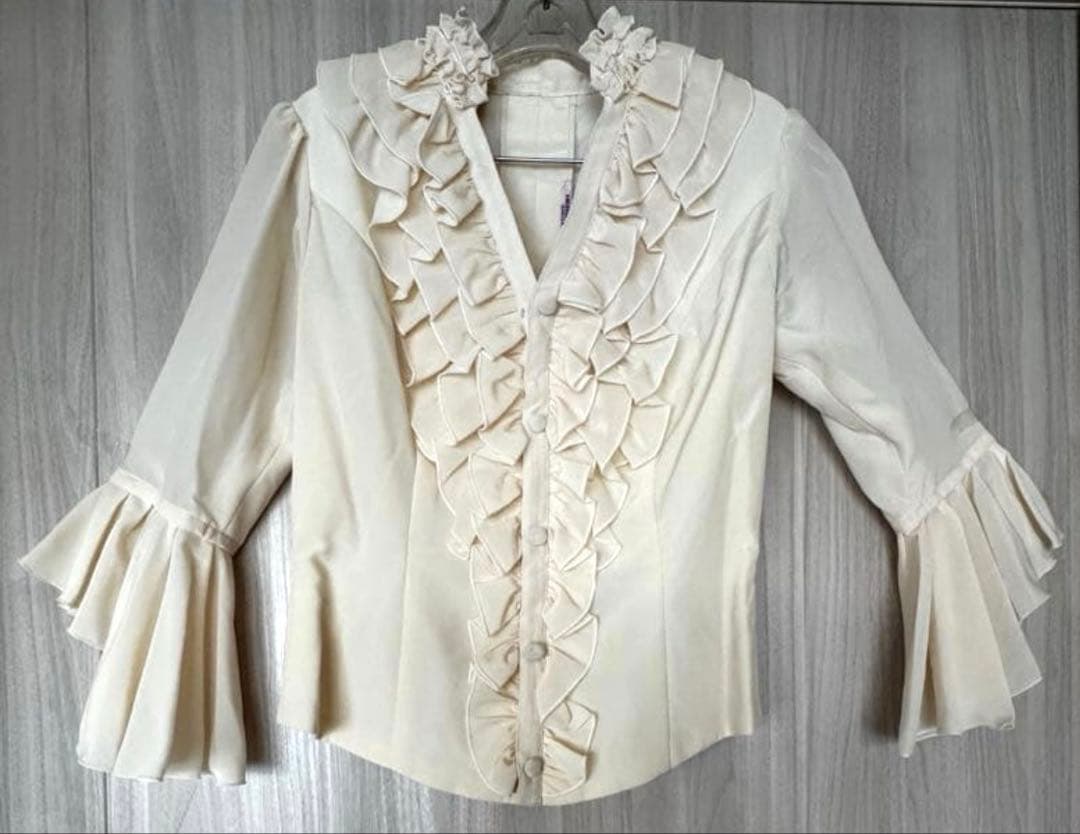 HERMOSA エルモサ フラメンコ ブラウス トップス L アイボリー