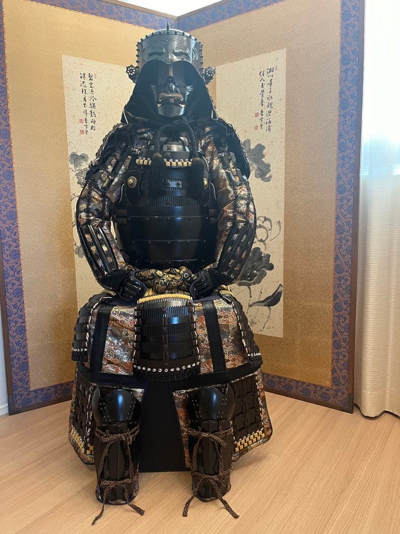 美品！鎧兜　大鎧　等身大一式　雑賀衆　鎧櫃、鎧台付き