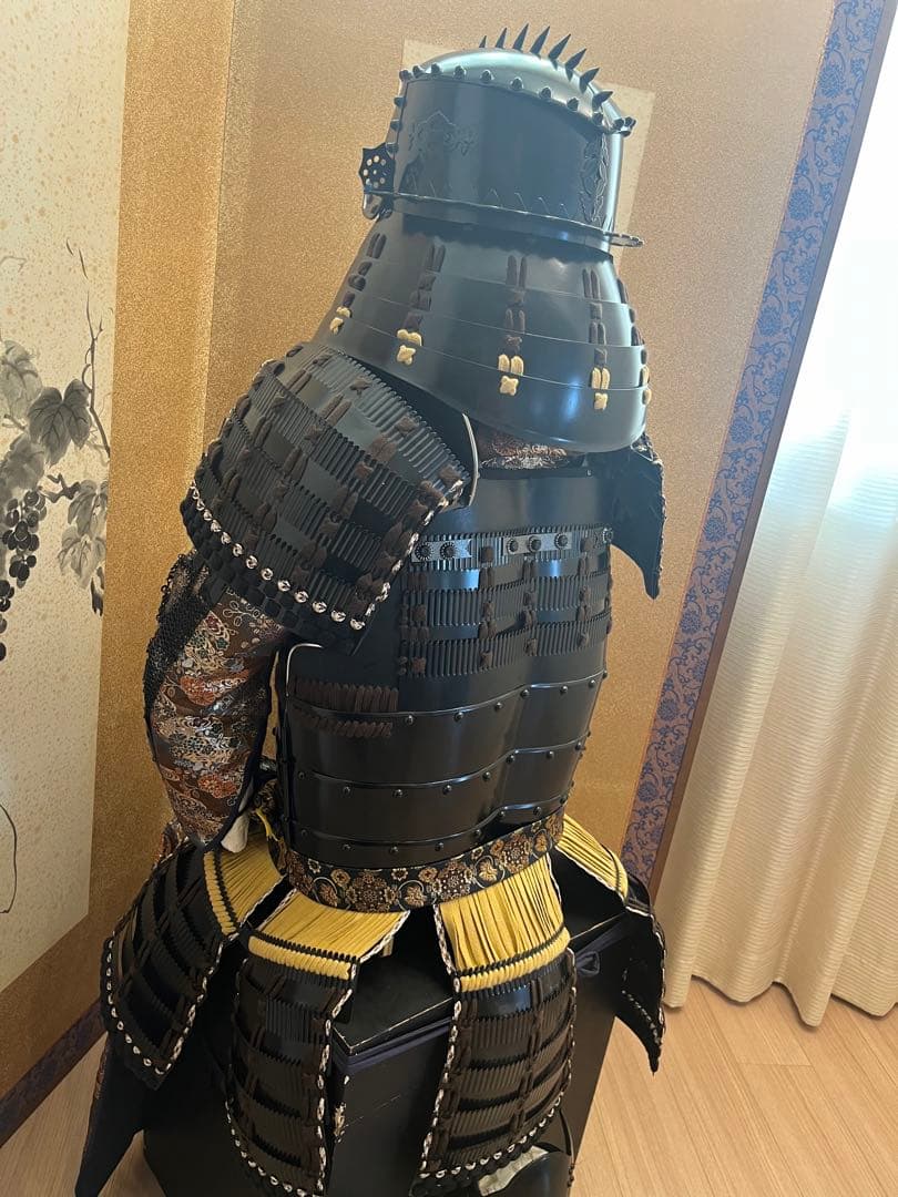 美品！鎧兜　大鎧　等身大一式　雑賀衆　鎧櫃、鎧台付き