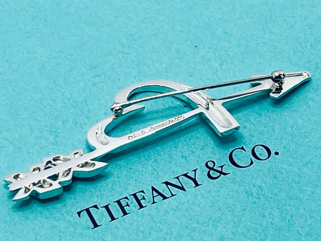 h801 美品　オールド　ティファニー　ハート&アロー　ブローチ　シルバー925