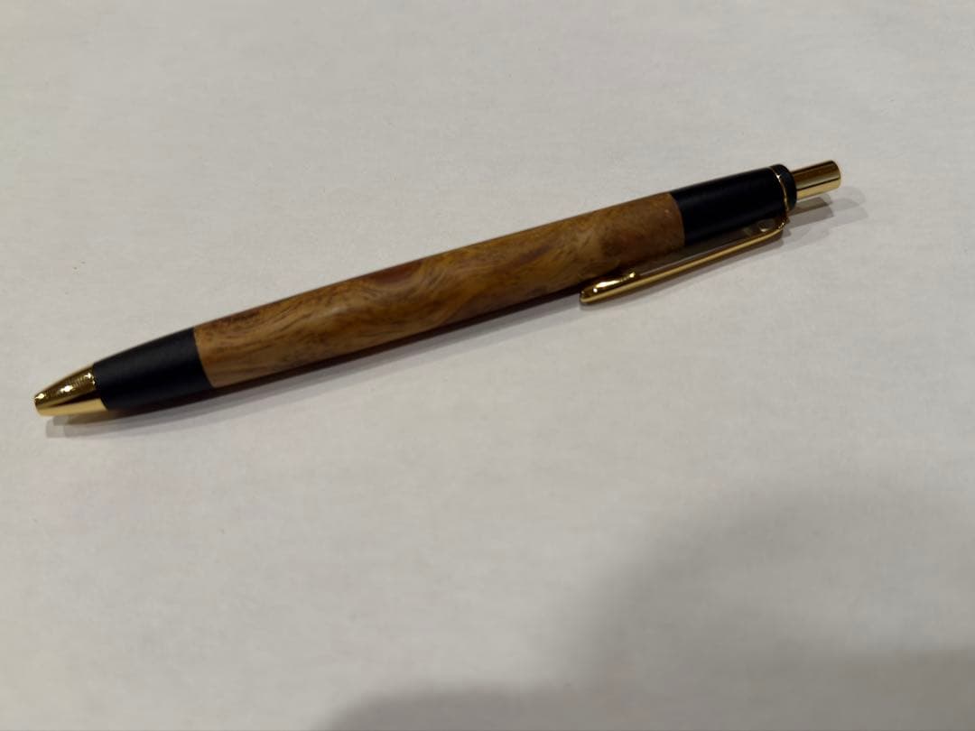 【美品】craftA 本梨瘤紅白ボールペン