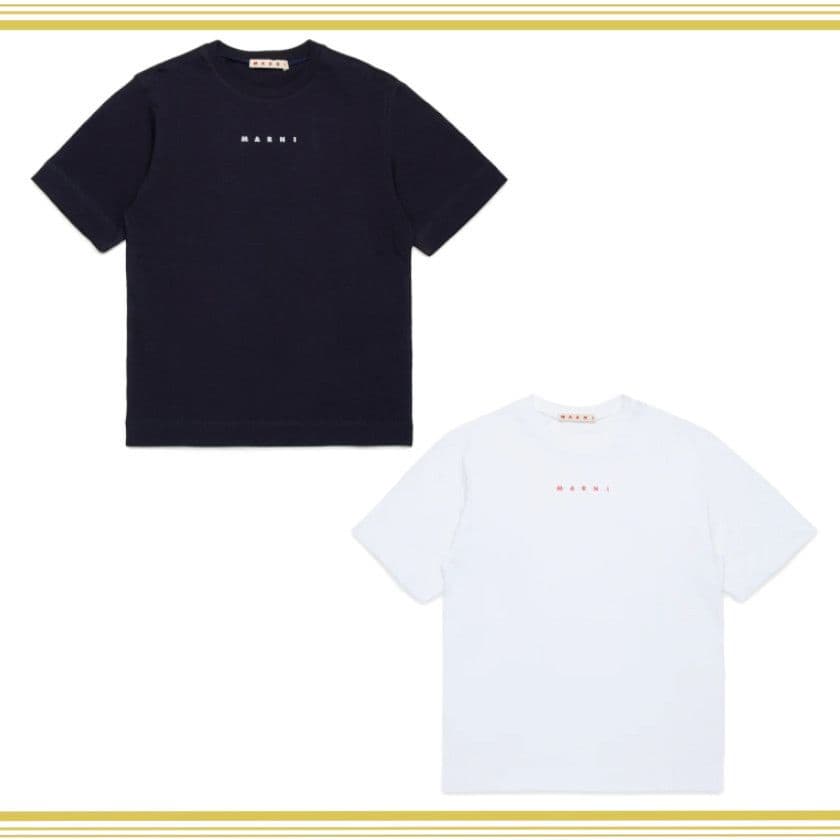 大人もOK！ Marni マルニ キッズ ロゴ クルーネック 半袖 Tシャツ