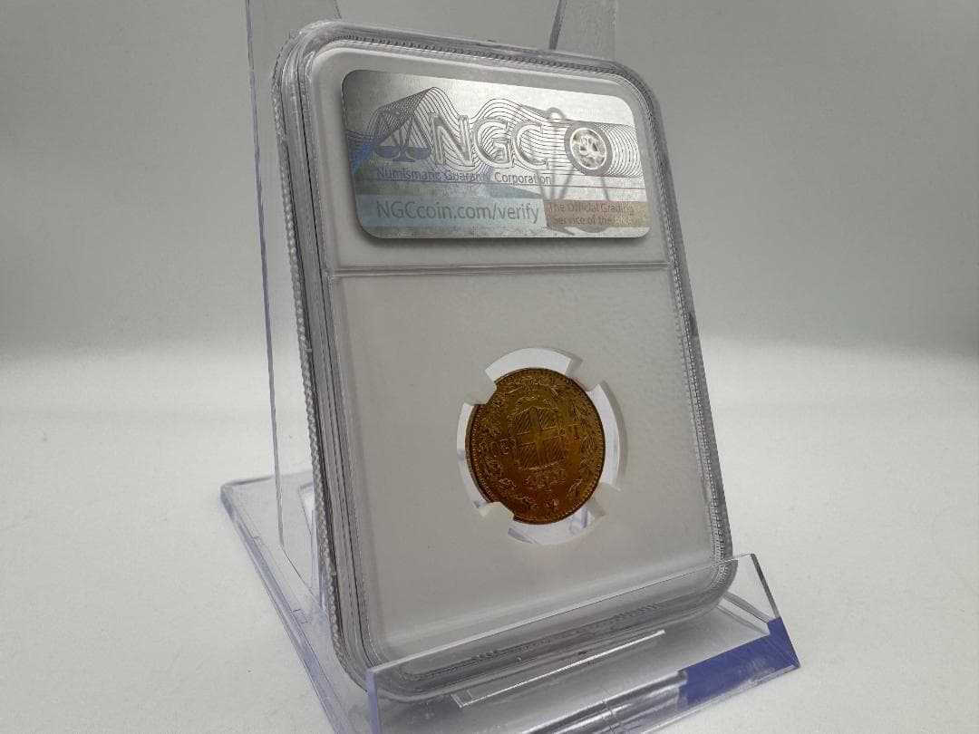 高鑑定 1881R イタリア MS63 20リラ ウンベルト1世 NGC